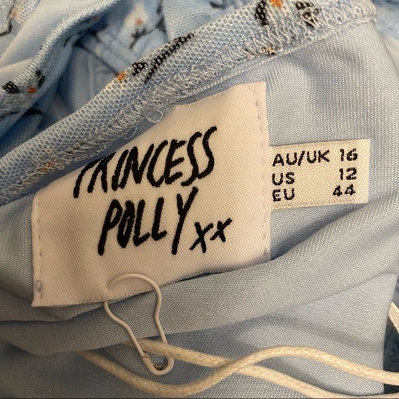 Princess Polly Jackson Top Blue Floral 12 - Picture 8 of 9